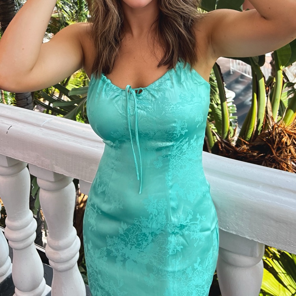 Andy Mini Dress in Teal - Superdown - from Revolve - size MEDIUM